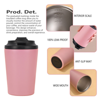Garder au chaud et au froid pendant 12 heures Vente chaude 2025 Nouvelle tasse à café en métal réutilisable Tasse à café thermique portable en acier inoxydable