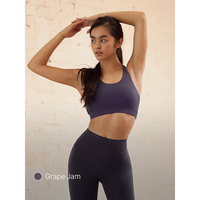 FH livraison directe Logo personnalisé grande taille léger moyen pour Sling U cou femmes croix dos haut court Yoga côtelé sport soutien-gorge