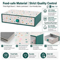 Boîte à tiroir rigide pour aliments pour animaux de compagnie, qualité FSC BRC FDA, impression personnalisée OEM ODM, emballage Terrazzo, MOQ500