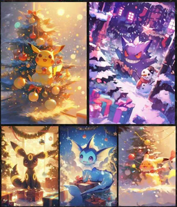 <span class=keywords><strong>Carte</strong></span> da Collezione Poke Moned Formato A5, <span class=keywords><strong>Carte</strong></span> d'Arte Rare Pokemoned, Giochi di <span class=keywords><strong>Carte</strong></span> Colorate per Bambini, Regali - Product Image 5