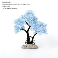 Décoration d'aquarium OEM : Arbre artificiel à feuilles roses, ensemble de conception personnalisée, lot en gros