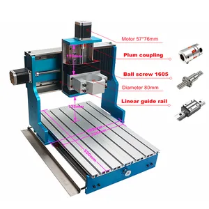 เครื่องกัดโลหะแบบ DIY 3040โครง CNC มอเตอร์สเต็ปเชิงเส้นเครื่องกัดด้วยไม้ Nema23เราเตอร์ craved บนโลหะ PCB 4แกน