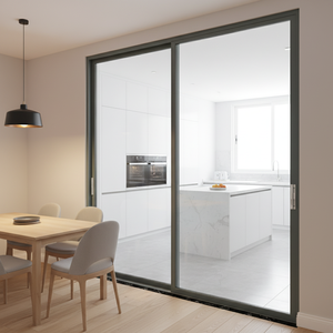 Systèmes de triple vitrage à rupture de pont thermique sur mesure, design minimaliste, portes coulissantes et levables, <span class=keywords><strong>gris</strong></span> <span class=keywords><strong>anthracite</strong></span> RAL <span class=keywords><strong>7016</strong></span> - Product Image 2