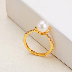 Wholesale Elegant Freshwater Pearl <b>Ring</b> Queen <b>Crown</b> Design with Open Mouth Cross-Border Fashion Jewelry - Product Image 4