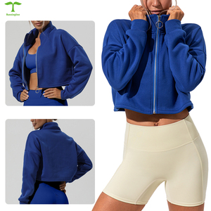 Custom Fashionable Autumn Zip up <strong>Women's</strong> Sport <strong>Running</strong> <strong>Jacket</strong> Tight Sport Yoga Coat Long Sleeved Sweatshirt <strong>for</strong> <strong>Women</strong> - Product Image 2