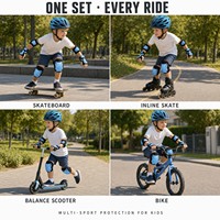 Casque de vélo pour enfants respirant en PC et EPS, réglable, ensemble de protection pour le cyclisme, le skate et la trottinette