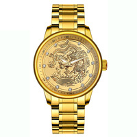 Montre TEVISE pour homme, montre-bracelet mécanique automatique de luxe, bateau 3D avec diamant, couleur dorée, montre de marque haut de gamme pour homme, cadeau