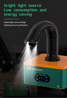 TBK 668 Extracteur de fumée à forte aspiration, purificateur d'air efficace pour la soudure, avec lumière LED