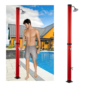 Douche solaire de jardin CYEN de haute qualité, 20L, en PVC, pour <span class=keywords><strong>piscine</strong></span> et jardin, noire et rouge - Product Image 6