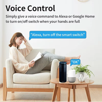 Interrupteur intelligent WiFi Tuya - Contrôle vocal avec Alexa/Google Home, contrôle à distance par application, compatible avec les disjoncteurs