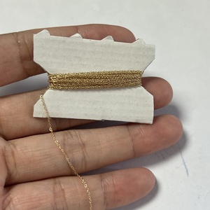 Chaîne en or 14K plaqué or, motif vague d'eau, 0,76 mm, bracelet côtelé <span class=keywords><strong>pour</strong></span> la fabrication de bijoux, en laiton durable, apprêts de bijouterie permanents - Product Image 2