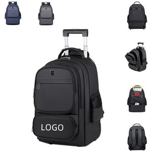 Tas ransel Laptop beroda kulit Oxford tahan air kapasitas tinggi tas wol perjalanan lipat Oxford sabuk ritsleting portabel - Product Image 1