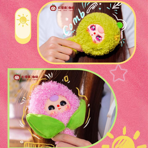 Baby Three Plush Toy With Hair Combing Function 8-Pack Blind Box For Kids Age 2-4 Years Cartoon Style <b>Gift</b> - Product Image 3