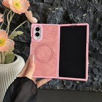 Étui de téléphone magnétique en cuir C0488, fin, texture luxueuse, anti-chute, pour Samsung Galaxy Z Fold 8 7 6 5 4 3