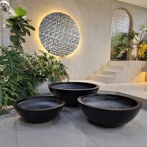 Large Modern Fiberglass FRP Flower <b>Planters</b> Pots <b>Indoor</b> Outdoor Home Garden Decor 7 Days <b>Hanging</b> and Floor Usage Condition - Product Image 2