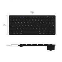Clavier ultra fin, clavier d'ordinateur allemand, français, espagnol, clavier sans fil Bluetooth pour PC, pour Microsoft