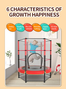 Trampolín de jardín OEM a precio de fábrica, trampolín para niños con red de seguridad Bloqueable, trampolín de fitness - Product Image 4