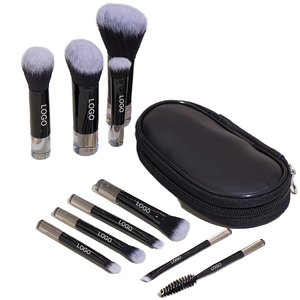 10Pcs Travel Makeup Brush Set Synthetic Hair Foundation Eyeshadow Blush Contour Tool - Product Image 1