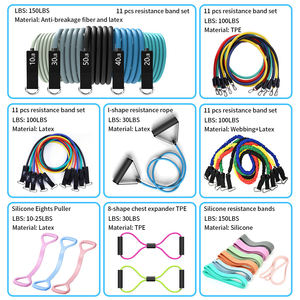 <span class=keywords><strong>Kit</strong></span> de <span class=keywords><strong>Bandes</strong></span> de Résistance <span class=keywords><strong>Élastiques</strong></span> pour Fitness et Thérapie Physique – Ensemble d'Exercices de <span class=keywords><strong>Musculation</strong></span> 11 Pièces - Product Image 3