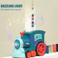 Train de dominos automatique pour enfants, voiture électrique, jeu de dominos, blocs de construction, jeux éducatifs, jouets pour enfants, jouet DIY, cadeau pour garçons