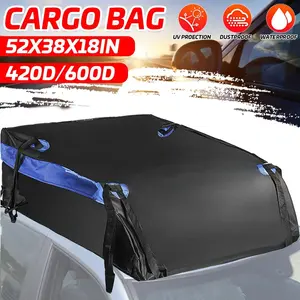 Bolsa de Carga Impermeable Universal para Techo de Auto 600D/420D, Bolsa de Almacenamiento de Equipaje para Viajes, 132x97x46cm, para Autos, SUV y Camionetas - Product Image 1