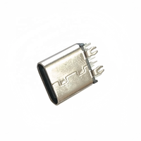 Connecteur femelle USB 3.1 Type C 14 broches en forme de harpon Montage vertical DIP à quatre pattes Connecteur USB de longueur 10mm