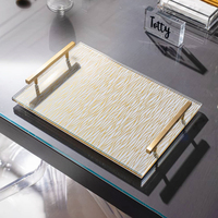 Plateau de service en acier inoxydable, planche à pain au fromage en Lucite, ensemble de couteaux