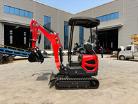 Mini-excavatrice sur chenilles haute efficacité avec moteur EPA, 1,8 tonne, petite machine de terrassement hydraulique à engrenages pour travaux d'aménagement paysager municipal, certifiée CE