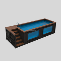 Piscines conteneurs haut de gamme : Solution de piscine portable extérieure pour projets résidentiels et commerciaux