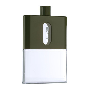 Botella de agua de plástico transparente sin BPA para Notebook, botella de agua cuadrada plana, con logotipo personalizado, promoción A5, 530ML - Product Image 1