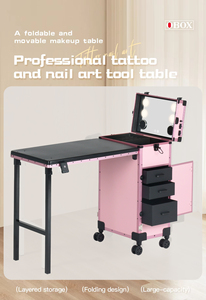 <span class=keywords><strong>Mesa</strong></span> de Manicura Portátil Obox <span class=keywords><strong>con</strong></span> Altavoz Bluetooth - Almacenamiento Plegable <span class=keywords><strong>para</strong></span> Artistas de <span class=keywords><strong>Uñas</strong></span> - Product Image 1
