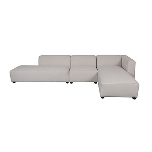 European Modern White Fabric <span class=keywords><strong>I</strong></span> Shaped Sectional Corner Couch Sofa - Product Image 1