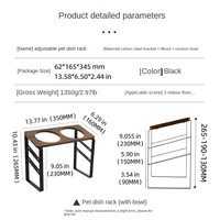 ZJH Moderne Durable Chien Chat Bol Rack Vaisselle Pot Conception Réglable Élevé Anti-choc Debout Support De Stockage