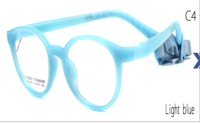 Lunettes optiques pour enfants, écologiques, transparentes et colorées, monture intégrale, forme bleue, rose, violette, design tendance, dessin animé, monture simple