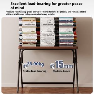 Table de chevet moderne pliable pour bureau d'ordinateur chambre à coucher pour petit appartement établi de bureau simple pour la maison salon debout - Product Image 4