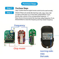 Télécommande sans fil pour porte de garage, duplicateur automatique avec apprentissage et code roulant, télécommande à clé, interrupteur rotatif d'ouverture