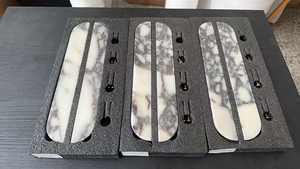 Tirador de Lujo para Puerta de Gabinete y Cajón, de Mármol Calacatta <span class=keywords><strong>Viola</strong></span>, Hecho a Mano, con Corte CNC de Precisión, para Villa - Product Image 6