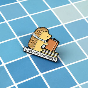 饮料阅读爱情珐琅别针书咖啡定制胸针背包衣服翻领别针卡通徽章阅读珠宝礼物送给朋友 - Product Image 4