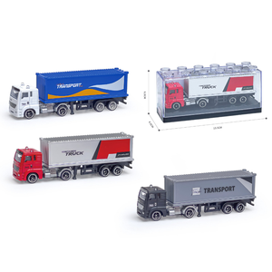 PANDAS 1:64 roue libre boîte de bloc de construction en plastique bricolage chaud petit modèle de voiture en alliage moulé-camion à benne basculante - Product Image 3