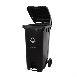 120 Liter Plastik mobiler Mülleimer Mülleimerkanne 120 Liter Abfallbehälter im Verkaufspreis