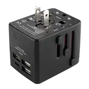 Hot Products Top Power Adapter for Travel 3USB and Type C European Plug Adapter for 150+ Countries for Europe UK America Italy