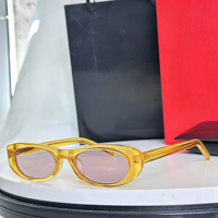 Lunettes de soleil unisexes à monture carrée intégrale avec verres dégradés, protection UV, monture orange, vente en gros, personnalisables