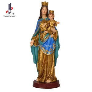Estatua de la Virgen María y el Niño <span class=keywords><strong>Jesús</strong></span> de 36 Pulgadas, de Poliresina, Pintada a Mano, Duradera, Personalizable, Decoración para el Hogar - Product Image 2