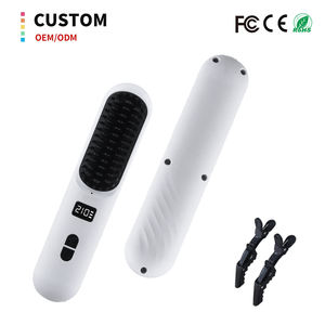 Spazzola Lisciante Elettrica Ricaricabile Portatile con Display LCD, 210 Gradi Celsius, Senza Fili - Product Image 1