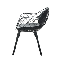 DLC-M018 Offres Spéciales et au prix le plus bas Chaise de salle à manger en fil métallique peint Chaise de jardin extérieure en métal