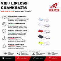 Échantillon Gratuit Leurre de Pêche VIB en Métal Micro-Format en Boîte, Appât Artificiel pour Pêche en Eau Douce, Matériel de Pêche, Support Vente en Gros OEM