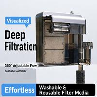 Filtre d'aquarium silencieux à cascade, système de filtration externe pour aquarium avec écrépineur de film gras et média filtrant à 3 couches