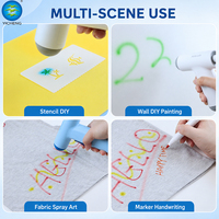 Stylo aérographe électrique pour enfants, ensemble artistique rechargeable, marqueur pulvérisateur lavable, jouet créatif de dessin et d'artisanat DIY pour enfants