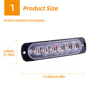 Accesorios para Automóviles, Luces Estroboscópicas de Advertencia LED de 6smd para Camiones, Luces Intermitentes Laterales para Camiones, SUV, Camionetas, Súper Brillantes