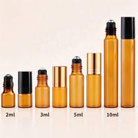Flacon en verre vide pour huile essentielle à bille de 2 ml, 3 ml, 5 ml, 10 ml pour emballage cosmétique